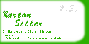 marton siller business card