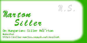 marton siller business card